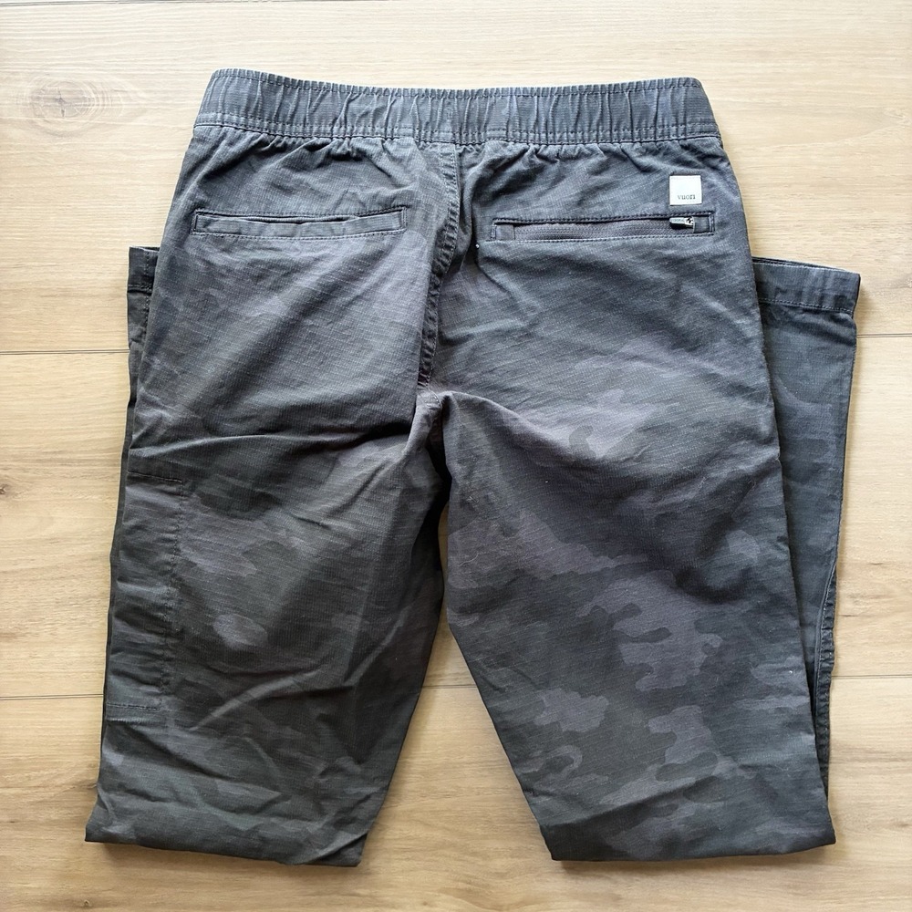Vuori Ripstop Camo Camouflage Charcoal Gray Black Tapered Hiking Pants Womens XS - Picture 3 of 4